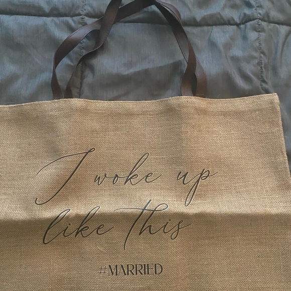 Burlap I Woke Up Like This Bag - Picture 2 of 3